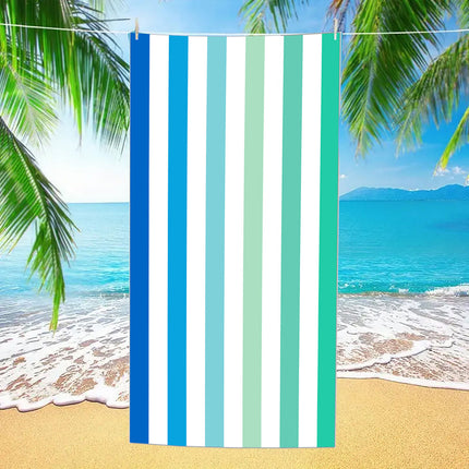 Beach Towel Striped Design Summer Bath Sheet Large Size Soft Quick Dry Blanket