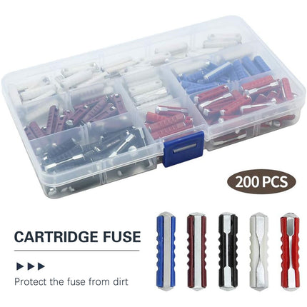 200PCS Automotive Torpedo Fuse Set Boxed for Vehicle Auto Electrical Protection