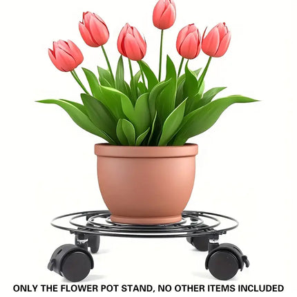 2PCS Mobile Plant Stand with Brake Wheels Adjustable for Potted Plants Easy Move