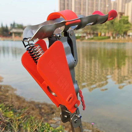 Automatic Fishing Rod Holder Spring Cast Starter Floor Mount Rod Stand Support