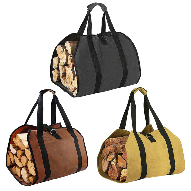 Outdoor Firewood Tote Bag Portable Durable for Outdoor Campfire Wood Storage