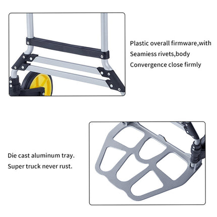 Folding Hand Truck Dolly 2 Wheel Aluminium Portable Cart Luggage Moving Trolley
