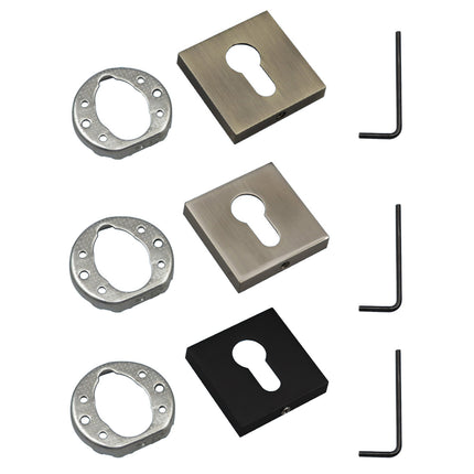 Square Lock Cylinder Decorative Cover 3 Colours