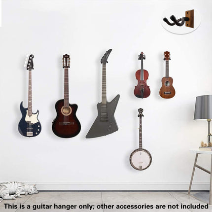 2PCS Guitar Wall Hanger Hook Holder Stand for Bass Ukulele Instrument Storage