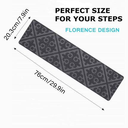12PCS Non-Slip Carpet Stair Treads Indoor Step Mats for Home Use