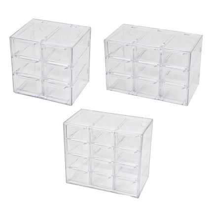Storage Organizer Box Mini Plastic Desktop Drawers Desk Craft Cabinet For Office