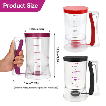 Batter Dispenser Measuring Cup Funnel Cake Cupcake Pancake Baking Tool