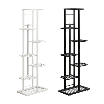 7 Tier Metal Plant Stand Indoor Outdoor Vertical Garden Shelf Rack