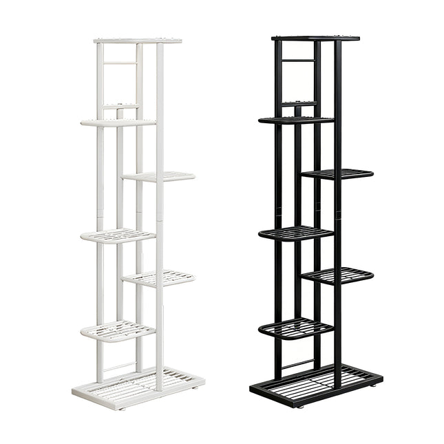 7 Tier Metal Plant Stand Indoor Outdoor Vertical Garden Shelf Rack
