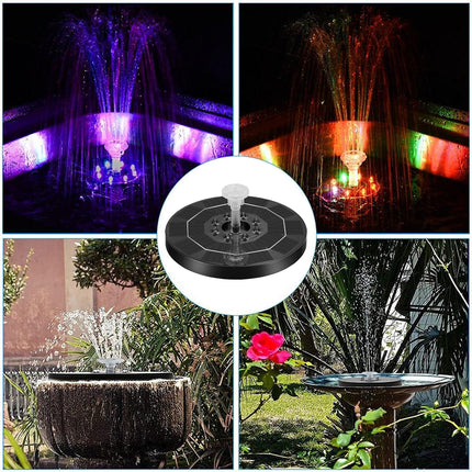 Solar Fountain Bird Bath Fountain Waterproof Auto-On for Outdoor Decoration