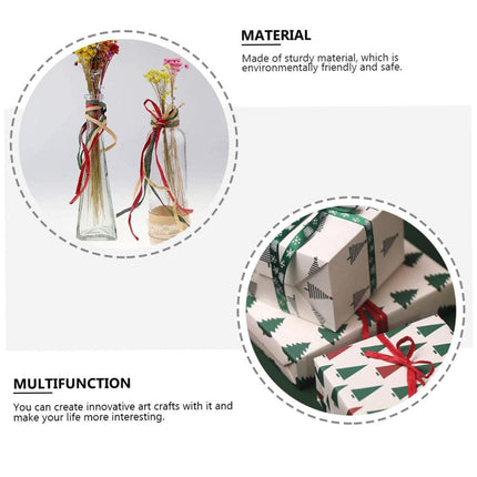 3 Rolls Raffia Paper Rope Gift Wrapping String Decorative Tie for Crafts Packing