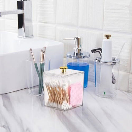 3PCS Transparent Storage Box Desktop Organiser Small Clear Container for Office