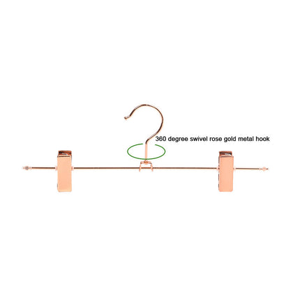 Rose Gold Metal Trouser Clip Hangers 30 Pack 305mm