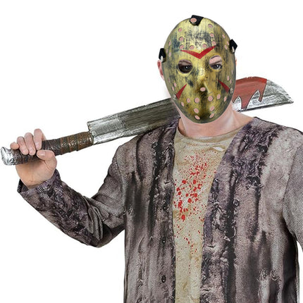 2pcs Horror Hockey Style Mask Halloween Costume Party Scary Face Cover