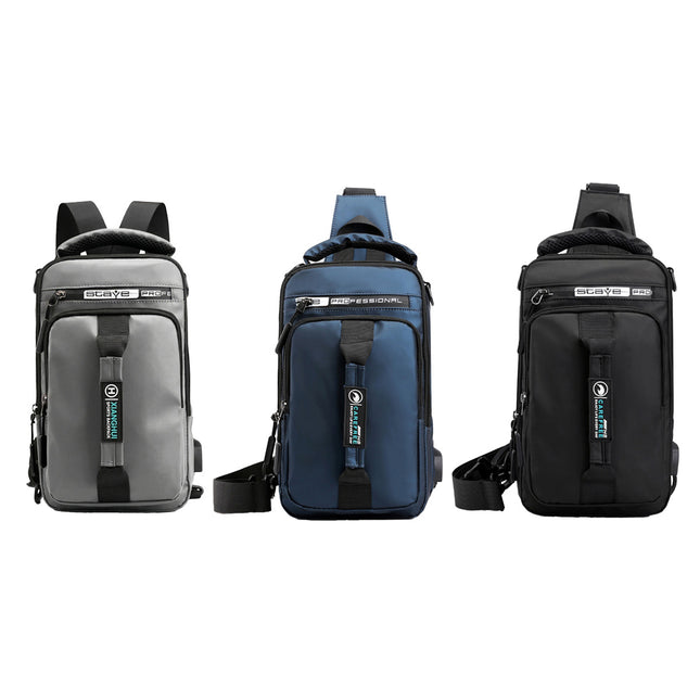 Large Capacity Multi Functional Shoulder Bag with USB Port Water Resistant