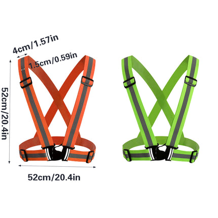 Reflective Shoulder Straps Safety High Visibility Vest for Night Running Cycling