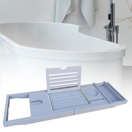 Retractable Bathtub Shelf Multifunctional Bath Rack With Phone Tablet Holder