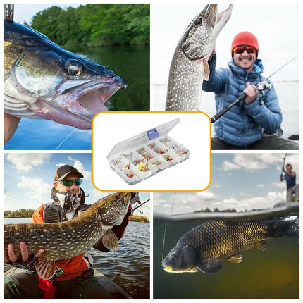Artificial Fishing Lure Bait Set Mixed Pattern Hard Soft Baits Hook Kit Angling