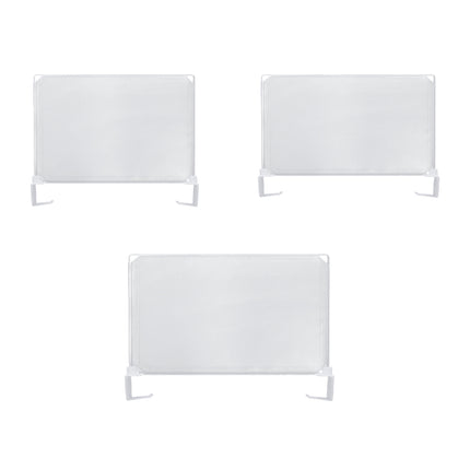 Shelf Dividers 5PCS White Snap On Partition 3 Sizes for Garage Warehouse Pantry