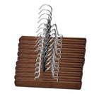 10pcs Solid Wood Skirt Clip Non Slip Hanger Flannel Trouser Clothes Organizer