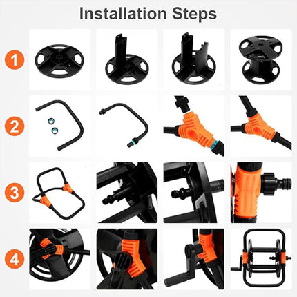 Household Water Pipe Storage Rack Pipe Winder Winding Reel Garden Watering Hose