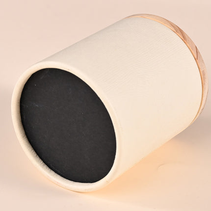 10PCS Round Tea Coffee Bean Packaging Paper Can with Wooden Lids for Storage Use