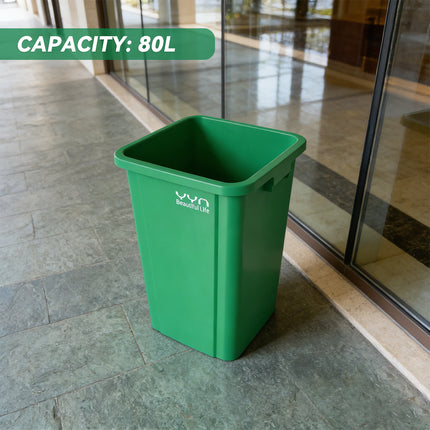 80L Trash Can Dustbin Large Capacity Easy to Use Durable for Indoor Outdoor Use