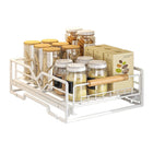 Pull Out Kitchen Storage Rack Basket Drawer Dish Organizer Slide Cabinet Shelf