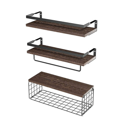 3 PCS Multi Functional Wall Mounted Storage Shelf Space Saving Home Decor