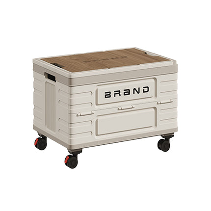 Camping Foldable Storage Box Latch or Wooden Lid Car Boot Tent Outdoor Organiser