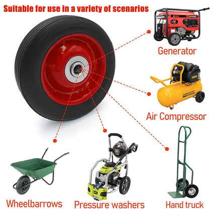 2PCS Cart 6 Inch Silent Solid Wheel Non Pneumatic Heavy Duty Anti Stabbing