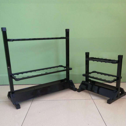 Aluminium Fishing Rod Storage Rack 12 or 24 Holes Foldable Display Stand