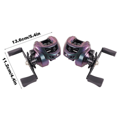Fishing Reel Metal Baitcasting Water Drop Wheel Black Hand Line Spool Gear Tool