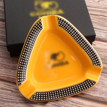 Cigar Ashtray Portable Ceramic 3 Cigars Ash Tray Tobacco Cigarette Gadgets Home