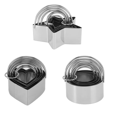 5PCS Stainless Steel Cookie Bread Baking Mold NonStick Home Kitchen Baking Tools