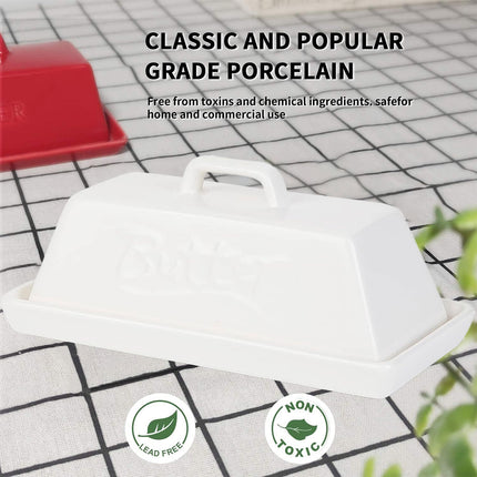 Large Capacity Sealed Ceramic Butter Tank Universal Model With Lid Storage Box