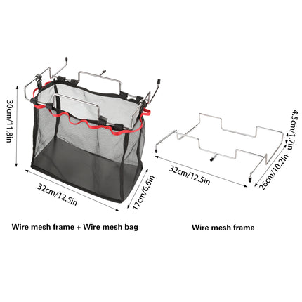 Portable Foldable Stainless Steel Trash Rack for Outdoor Camping Picnic Use