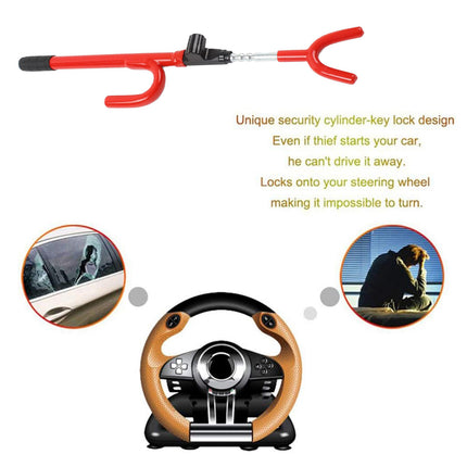 Adjustable Car Steering Wheel Lock Anti Theft Security Bar for Car Protect Use