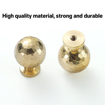 Gold Hammer Ball Handle Knob Closet Door Pull Drawer Handle Wardrobe Hardware