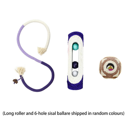 Cat Biting Rope Toy Teeth Grinding Teasing Stick Interactive Play Toy For Cats