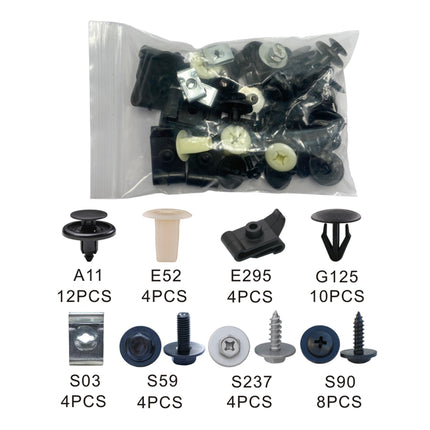 50PCS Car Fastener Set for Auto Body Trim Bumper Fender Replacement Repair