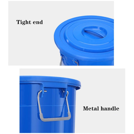 Large Round Plastic Utility Bucket with Lid Heavy Duty Garden Cleaning