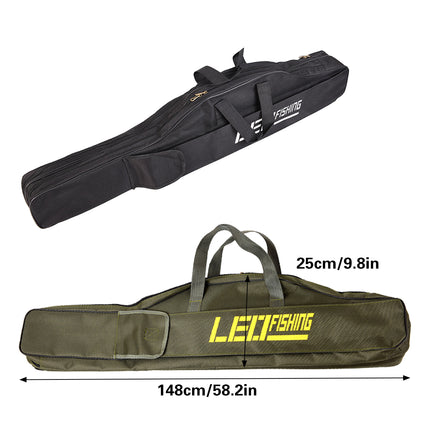 150cm Portable Foldable Fishing Rod Carrier Fish Pole Tools Storage Bag Case