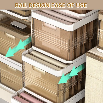 Clothes Pants Layered Storage Box Fabric Closet Organizer Foldable Durable