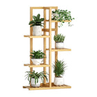5/6 Tier Bamboo Minimalist Flower Plant Stand Home Balcony Garden Floor Rack