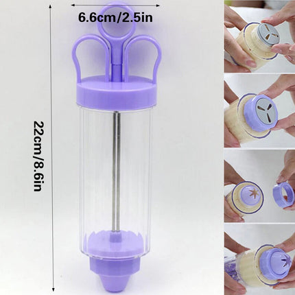 Cookie Gun With Molds Icing Piping Tool Baking Decorating Set For Cake Cupcake