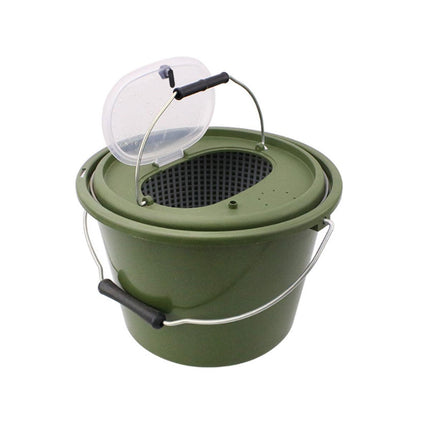 Portable Double Live Fish Bucket Breathable Fish Storage Container for Fishing