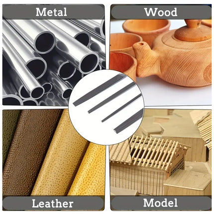 17 PCS Metal File Set Steel Grinding Tool Kit Iron Hand File Round Triangle