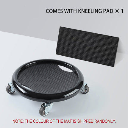 Quiet Abdominal Exercise Plate with Castor Non Slip Surface Home Gym Fitness