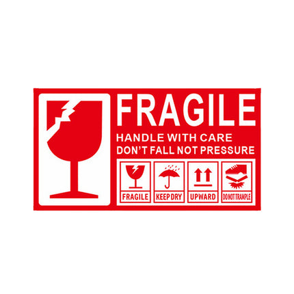Fragile Warning Self Adhesive Sticker For Express Shipping Courier Alert Use